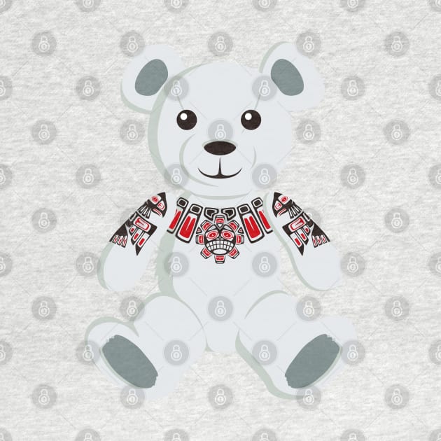 Haida tattooed teddy bear by TurkeysDesign